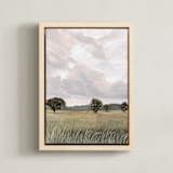 "Grasslands" - Art Print in Earth by Hettie Roberts - Framed Canvas