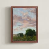 "Panorama 3" - Art Print in Spruce by Wendy Keller - Framed Canvas