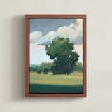 "Bright and Early 1" - Art Print in Field by Stephanie Goos Johnson - Framed Canvas