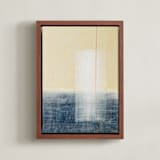 "Lumen" - Art Print in Pastel Yellow by Tania Medeiros - Framed Canvas