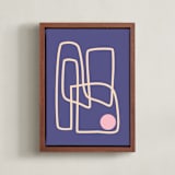 "Hide and Seek" - Art Print in Grape by Beth Vassalo - Framed Canvas