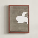 "Mindfulness 2" - Art Print in Grey by Shiho Whitehead - Framed Canvas