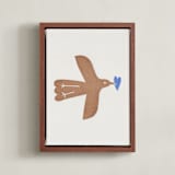 "Little Messenger" - Art Print in Clay by Alisa Galitsyna - Framed Canvas