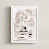 "Composition 2" - Art Print in Sand by Oana Prints - Framed Canvas