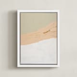 "Muted Abstract Diptych II" - Art Print in peach by Caryn Owen - Framed Canvas