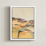 "Sunny Landscape 1" - Art Print in Pale Sunny Yellow by Ashley Armistead - Framed Canvas