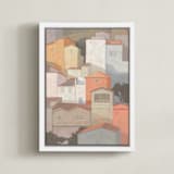 "Three Generations" - Art Print in Sun Blush by Khara Ledonne - Framed Canvas