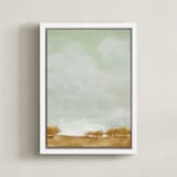 "Golden Hill" - Art Print in Golden Horizon by Afton Harding - Framed Canvas