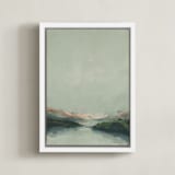 "Waterton Glacier" - Art Print in Mint by Wendy Keller - Framed Canvas