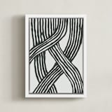 "Braid" - Art Print in Myth grey by Nina Leth - Framed Canvas