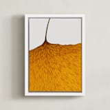 "Calm Contortion" - Art Print in Ochre by Shannon Kohn - Framed Canvas