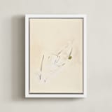 "Spring Abstract Diptych II" - Art Print in Cream by Caryn Owen - Framed Canvas