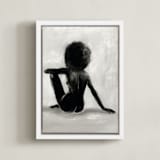 "noire étude" - Art Print in Noire by Marabou Design - Framed Canvas