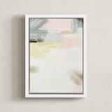 "Sunset Ridge l" - Art Print in sunset blush by AlisonJerry - Framed Canvas