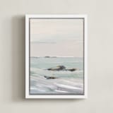 "Interruption" - Art Print in Grey Mist by Eric Ransom - Framed Canvas