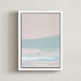 "Offshore Breeze" - Art Print in light greeniish blue by Caryn Owen - Framed Canvas