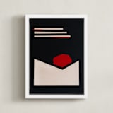 "Valleys Filled I" - Art Print in Noir by Kaitie Bryant - Framed Canvas