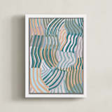 "the days catch" - Art Print in Soft Peach by Nina Leth - Framed Canvas