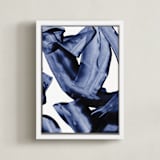 "Vision" - Art Print in Deep Sea by Petra Kern - Framed Canvas