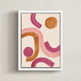 "Stories I" - Art Print in Skin Rose by Catilustre - Framed Canvas