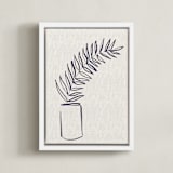 "Arcing not falling" - Art Print in Dark Indigo Blue by Holly Rose - Framed Canvas