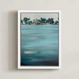 "Come Ashore" - Art Print in Mojito by Jen Florentine - Framed Canvas