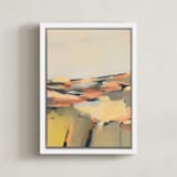 "Sunny Landscape 2" - Art Print in Pale Sunny Yellow by Ashley Armistead - Framed Canvas