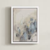 "Who We Are III" - Art Print in Sage and Sand by Christa Kimble - Framed Canvas