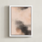 "Stormy Clouds I" - Art Print in Blush by Iveta Angelova - Framed Canvas