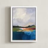 "Homeland" - Art Print in Blue Homeland by AlisonJerry - Framed Canvas