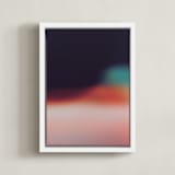 "Evening Walk" - Art Print in Navy Blue by Parima Studio - Framed Canvas