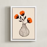 "rouge l" - Art Print in Poppy by Marabou Design - Framed Canvas