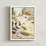 "Bay Laurel" - Art Print in Iced Tea by Khara Ledonne - Framed Canvas