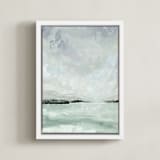 "Glacier" - Art Print in Frost by Holly Whitcomb - Framed Canvas