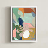 "Birthday Bouquet I" - Art Print in Peach Paradise by cyrille gulassa - Framed Canvas