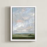 "Living Skies" - Art Print in Sky Blue by Nicole Walsh - Framed Canvas