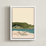 "Muted Series Seascape" - Art Print in Cream by Caryn Owen - Framed Canvas
