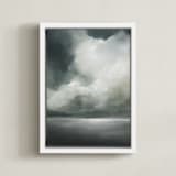 "Reverie I" - Art Print in Slate Grey by Mya Bessette - Framed Canvas