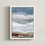 "Calling Me Home I" - Art Print in Moss by Roberta Hoiness Art - Framed Canvas