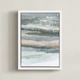 "Glowing Frost II" - Art Print in Dove Grey by Lara Eckerman - Framed Canvas