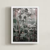"Eucalyptus" - Art Print in spruce green by Alice Carmen - Framed Canvas