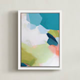 "Nev II" - Art Print in Celery by Mya Bessette - Framed Canvas