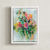 "flowering" - Art Print in Petal by Sonal Nathwani - Framed Canvas