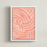 "Curvy lines" - Art Print in Ginger by Kristine Sarley - Framed Canvas