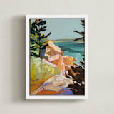 "Coast Office I" - Art Print in Ocean by Jess Franks - Framed Canvas