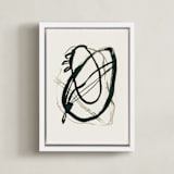 "Black 01" - Art Print in Black - beige by Catilustre - Framed Canvas