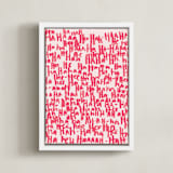 "HA-HA-HA-HA" - Art Print in Rose by Kate Roebuck - Framed Canvas