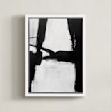 "Gentle Embrace" - Art Print in Black and White by Ilana Greenberg - Framed Canvas