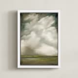 "Gentle Tempest" - Art Print in cloud white by Kelly Money - Framed Canvas