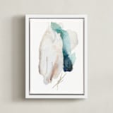 "Advection" - Art Print in Aqua by Ariel Scholten - Framed Canvas